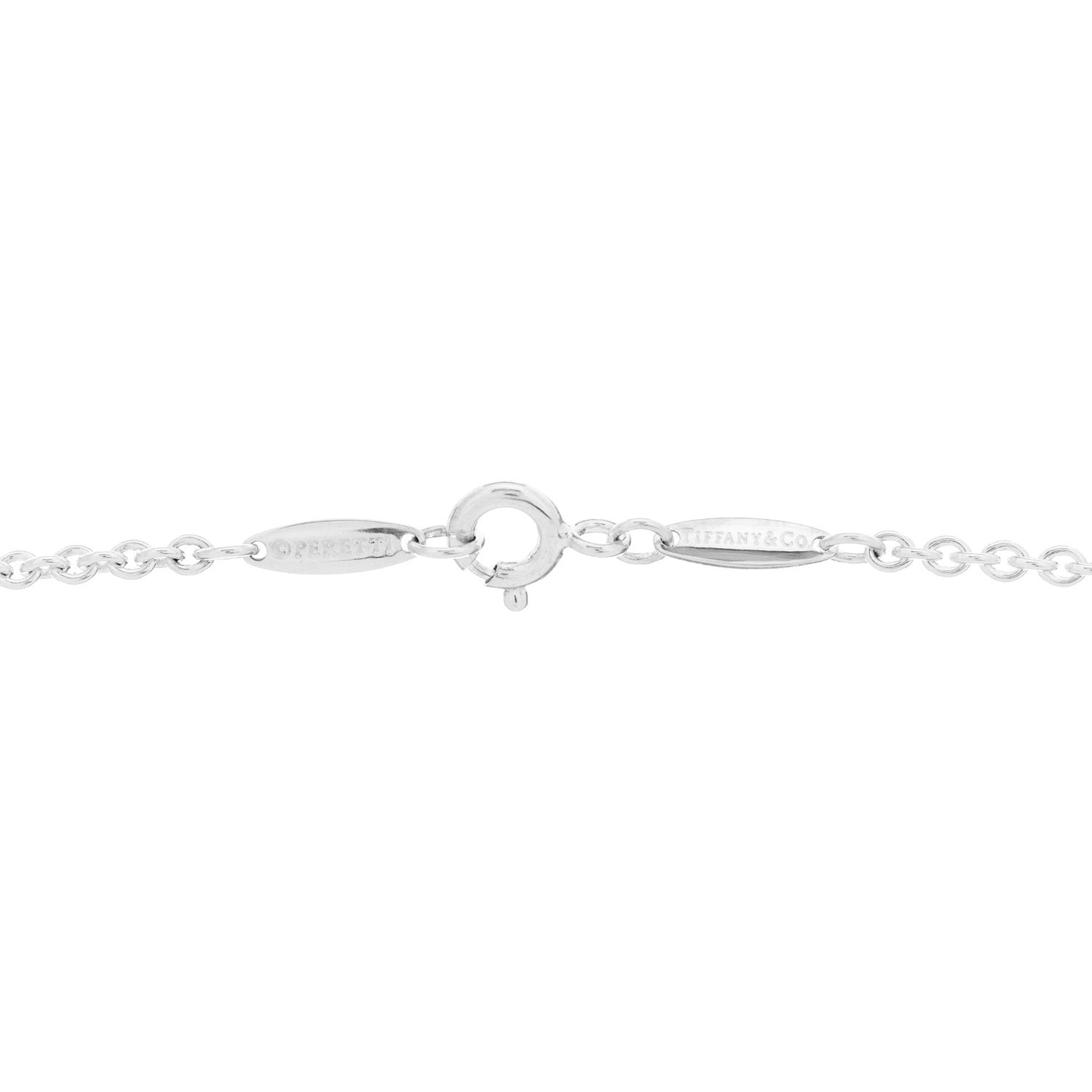 Sterling Silver Pearl 7.5-8mm Elsa Peretti Open Heart Lariat Necklace