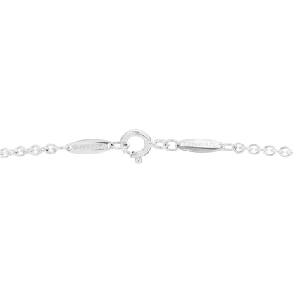 Tiffany Sterling Silver Pearl 7.5-8mm Elsa Peretti Open Heart Lariat Necklace 4 of 4