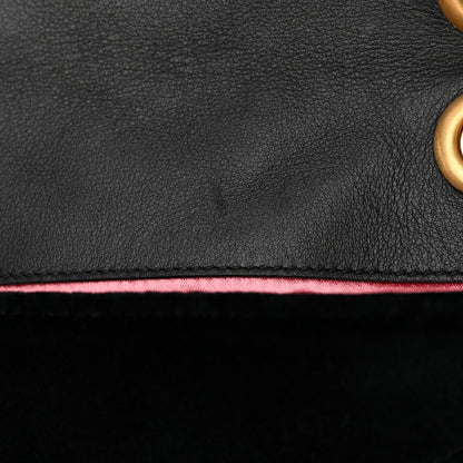 Gucci Velvet Matelasse Mini GG Marmont Shoulder Bag Black 12 of 15