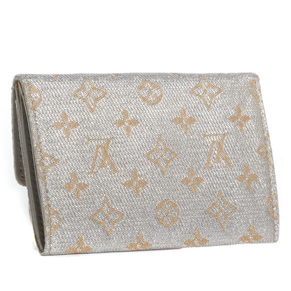 Louis Vuitton Satin Mini Monogram Porte-Monnaie Snap Wallet Silver 3 of 7