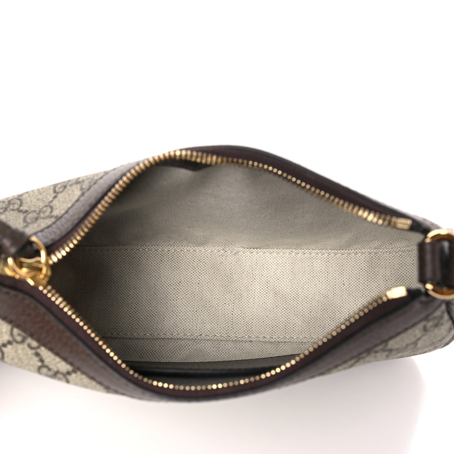 GG Supreme Monogram Textured Dollar Calfskin Small Ophidia Hobo Beige Ebony New Acero