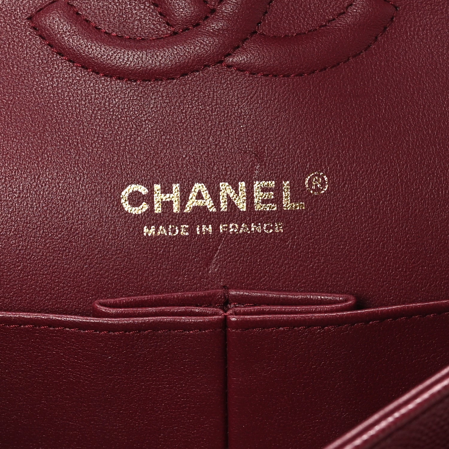Chanel Caviar Quilted Medium Double Flap Burgundy 6 of 10