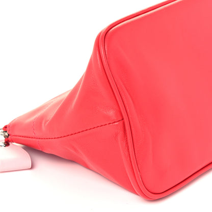 Hermes Milo Lambskin Swift Tohubohu Pouch MM Capucine Rose Sakura 7 of 8