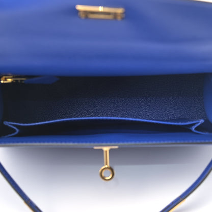 Hermes Tadelakt Kelly Sellier 25 Bleu Electrique 5 of 18