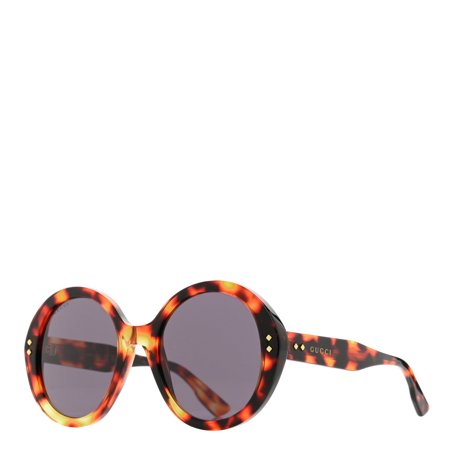 Gucci Acetate Round Sunglasses GG1081S Tortoise 1 of 6