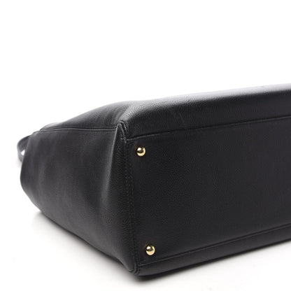 Chanel Calfskin Cerf Executive Shopper Tote Black 6 of 13
