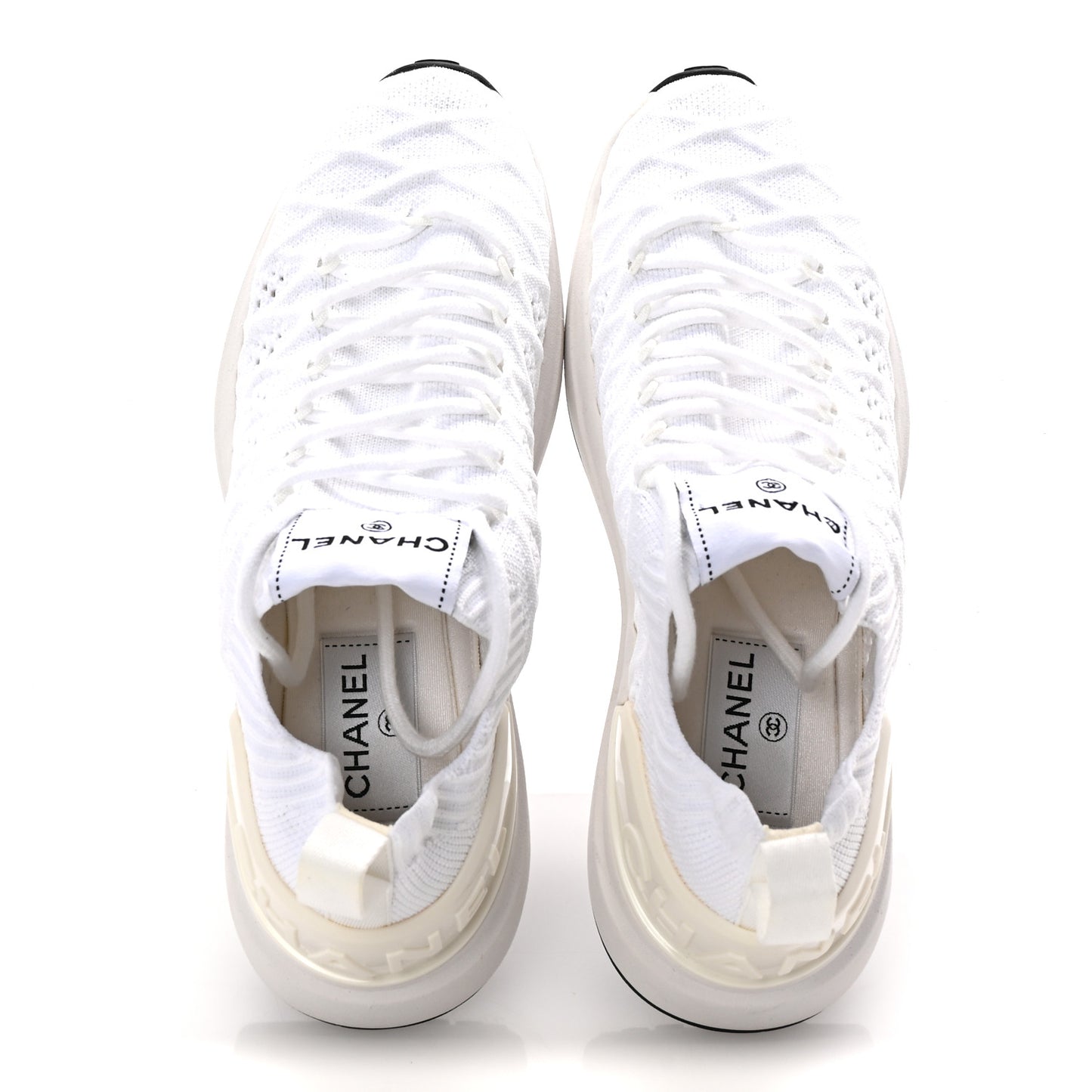Fabric Logo Sneakers 37 White