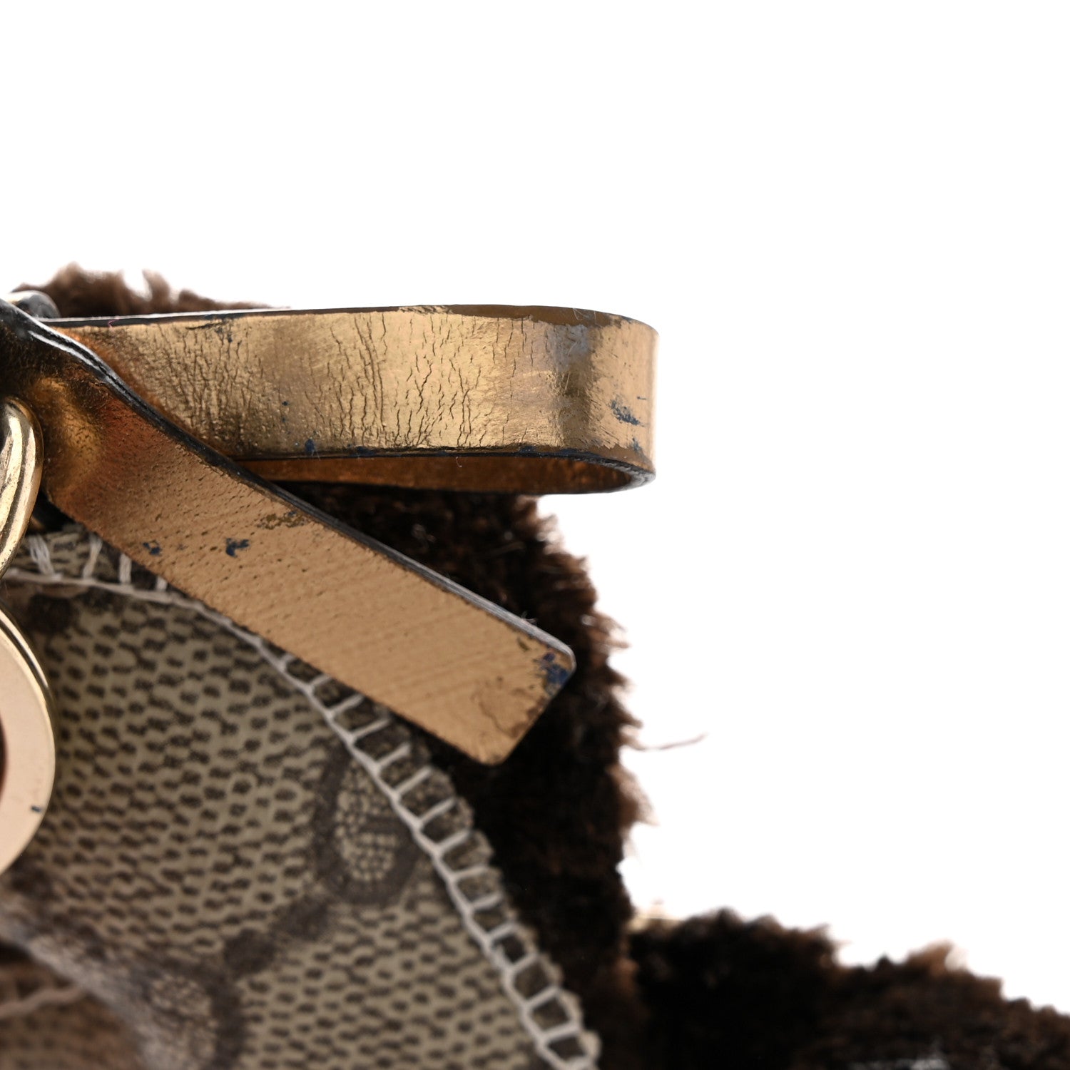 Gucci GG Supreme Monogram Lulu French Poodle Bag Charm Brown 5 of 8