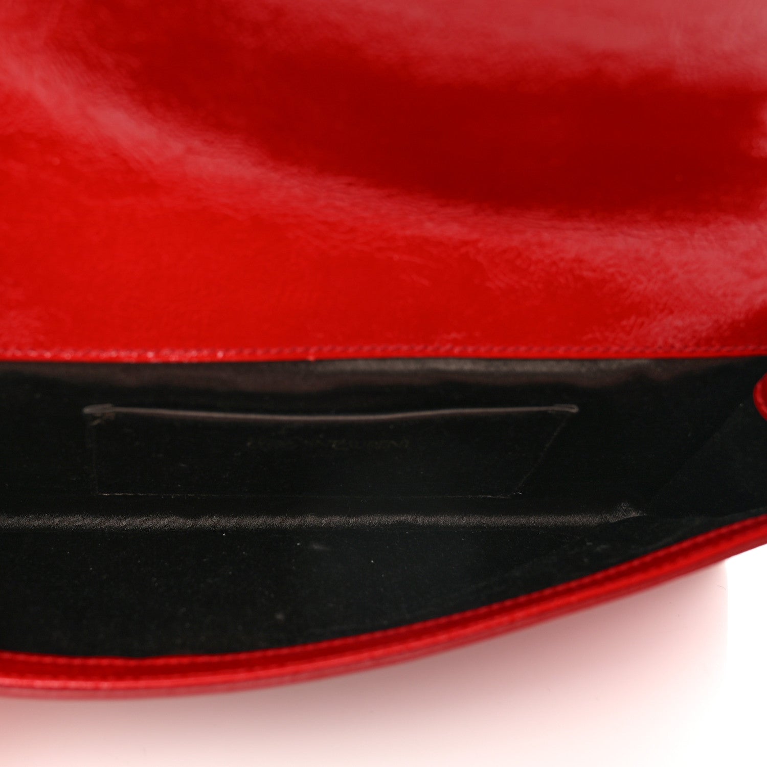 Saint Laurent Textured Patent Monogram Large Belle De Jour Clutch Red 5 of 7