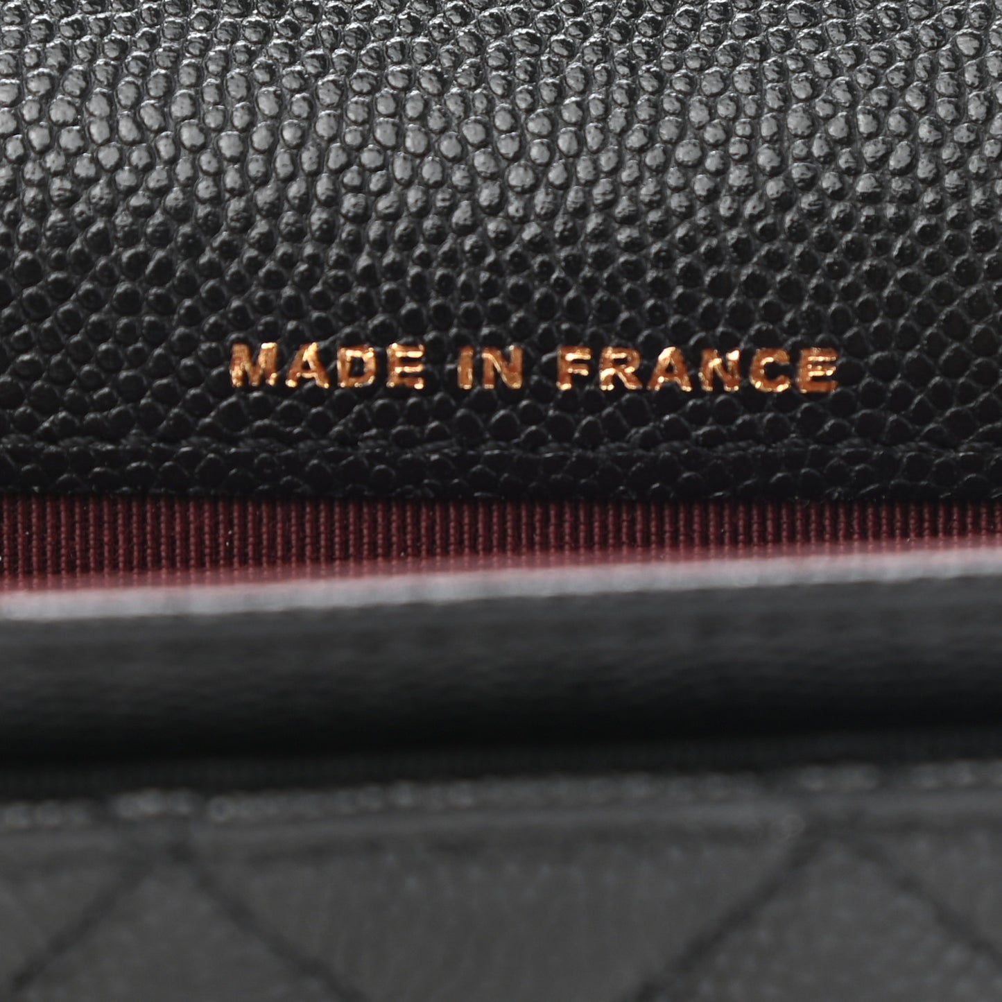 Caviar Quilted Flap Card Holder Wallet Black