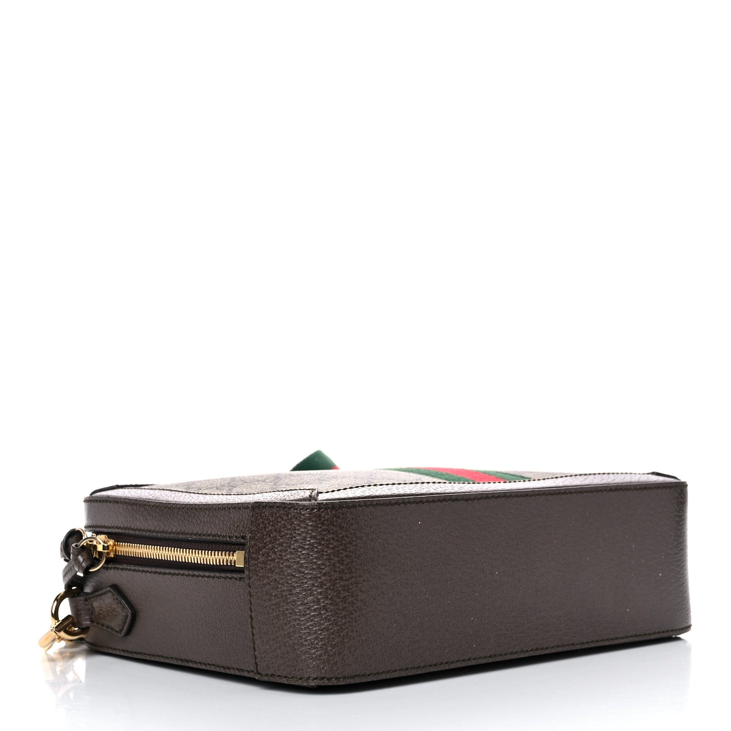 GG Supreme Web Small Ophidia Top Handle Shoulder Bag Brown