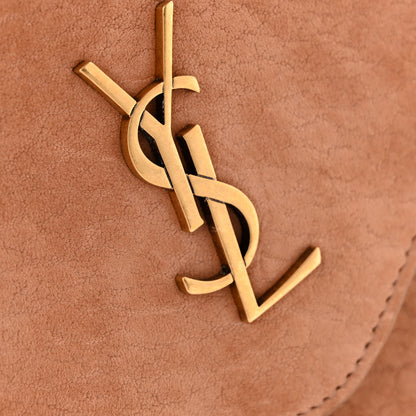 Saint Laurent Suede Large Cassandre Envelope Pouch Golden Leaf 8 of 8