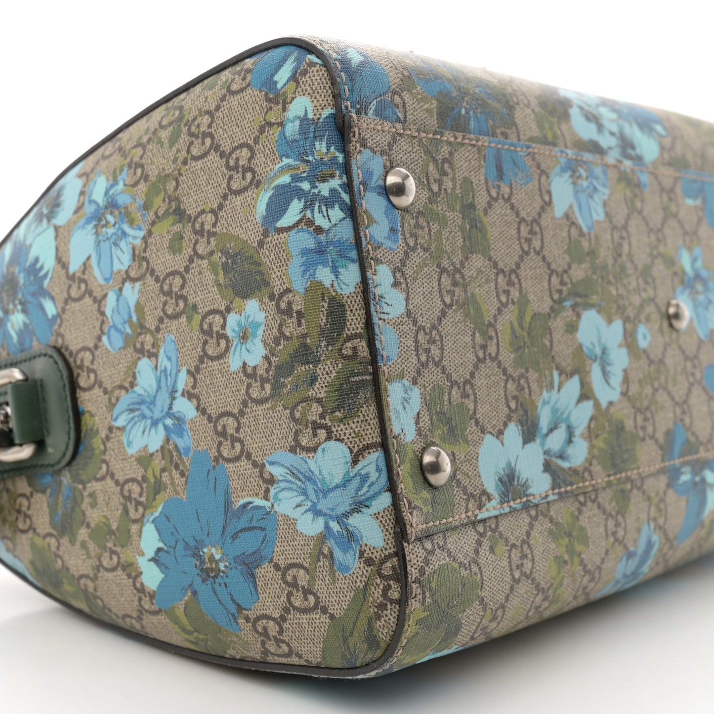 GG Supreme Monogram Bloom Butterfly Embroidered Medium Boston Green
