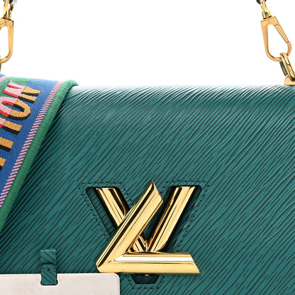 Louis Vuitton Epi Twist Shoulder Bag MM Emeraude Indigo 5 of 10