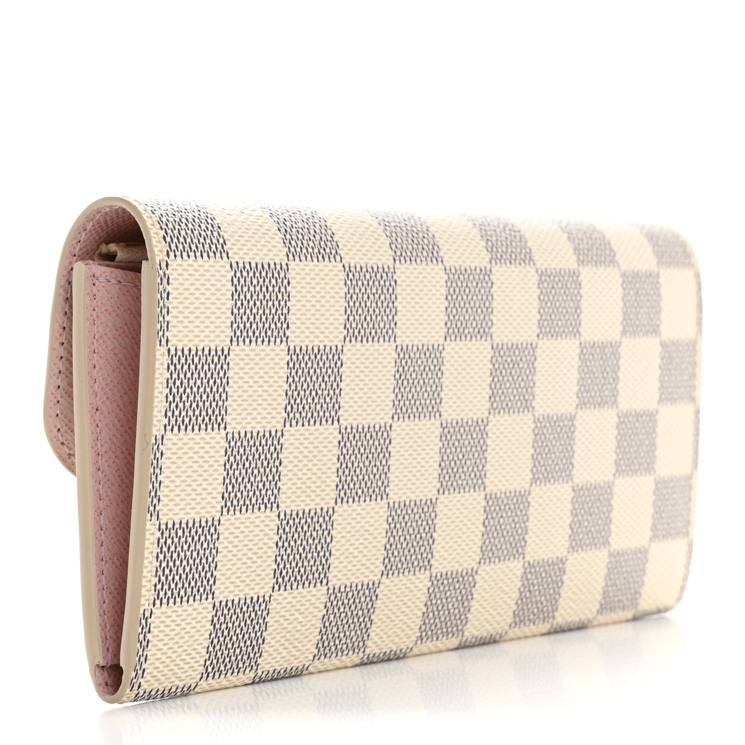 Louis Vuitton Damier Azur Emilie Wallet Rose Ballerine 3 of 10