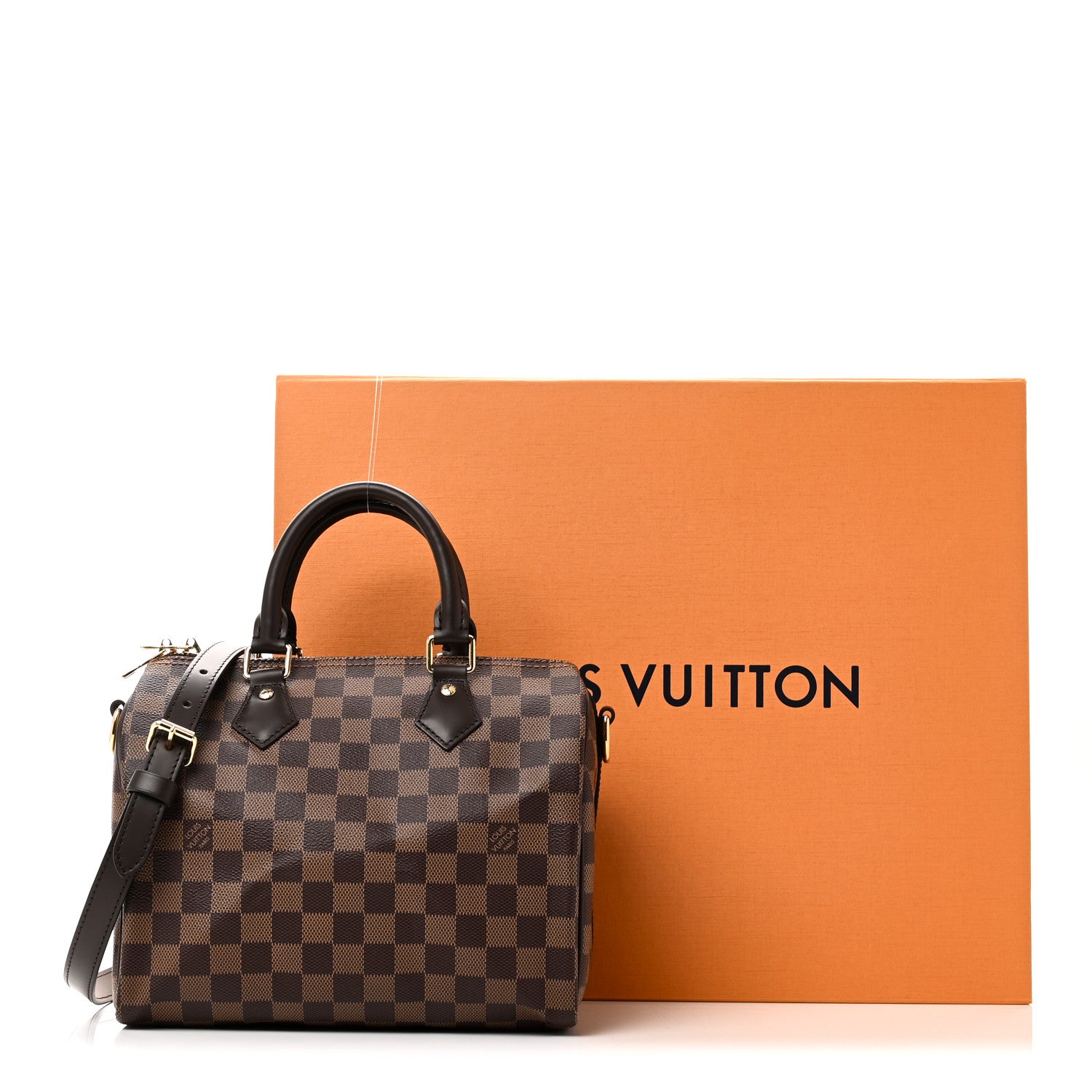 Louis Vuitton Damier Ebene Speedy Bandouliere 25 10 of 10