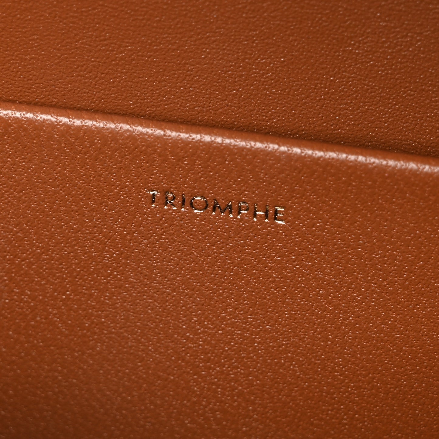 Natural Calfskin Triomphe Shoulder Bag Tan