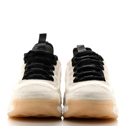 Chanel Velvet Calfskin Mixed Fibers CC Sneakers 39 Ivory Black 2 of 9