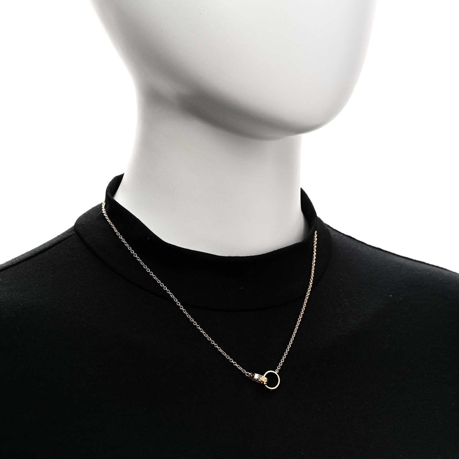 Cartier 18K Yellow Gold Interlocking LOVE Necklace 2 of 6
