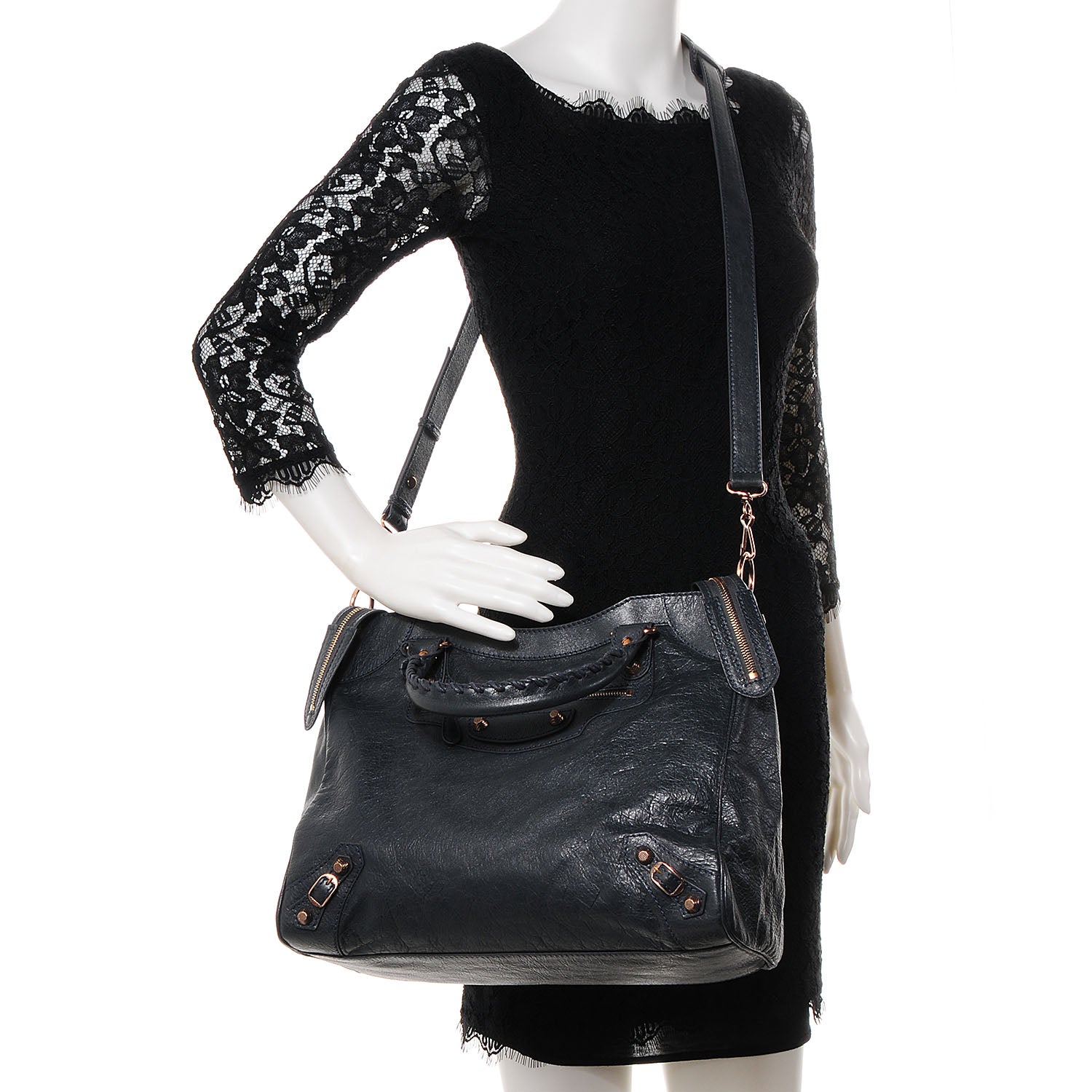 Balenciaga Agneau Giant 12 Rose Gold Hardware Velo Anthracite 2 of 9