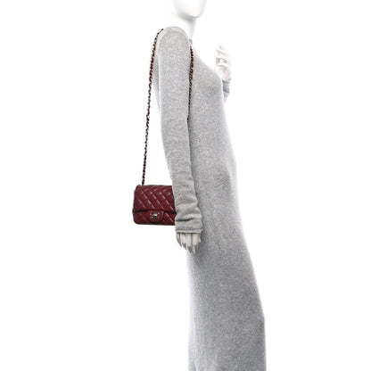 Chanel Lambskin Quilted Mini Square Flap Burgundy 2 of 10