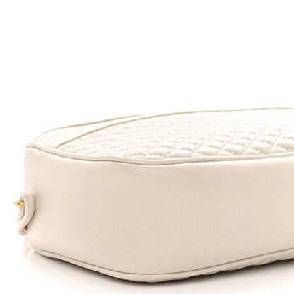 Saint Laurent Lambskin Quilted Victoire Camera Bag Blanc Vintage 8 of 10