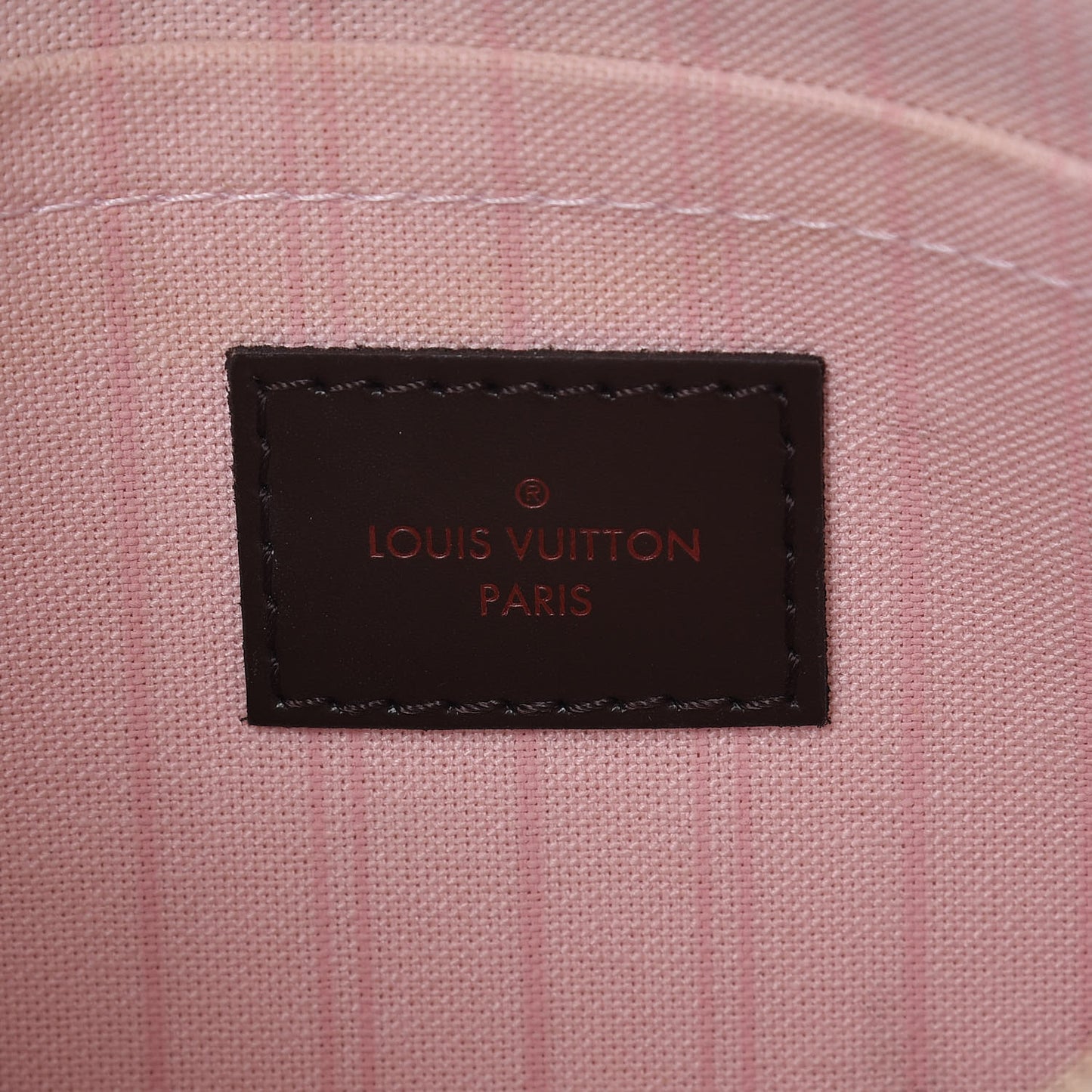 Damier Ebene Neverfull MM GM Pochette Rose Ballerine