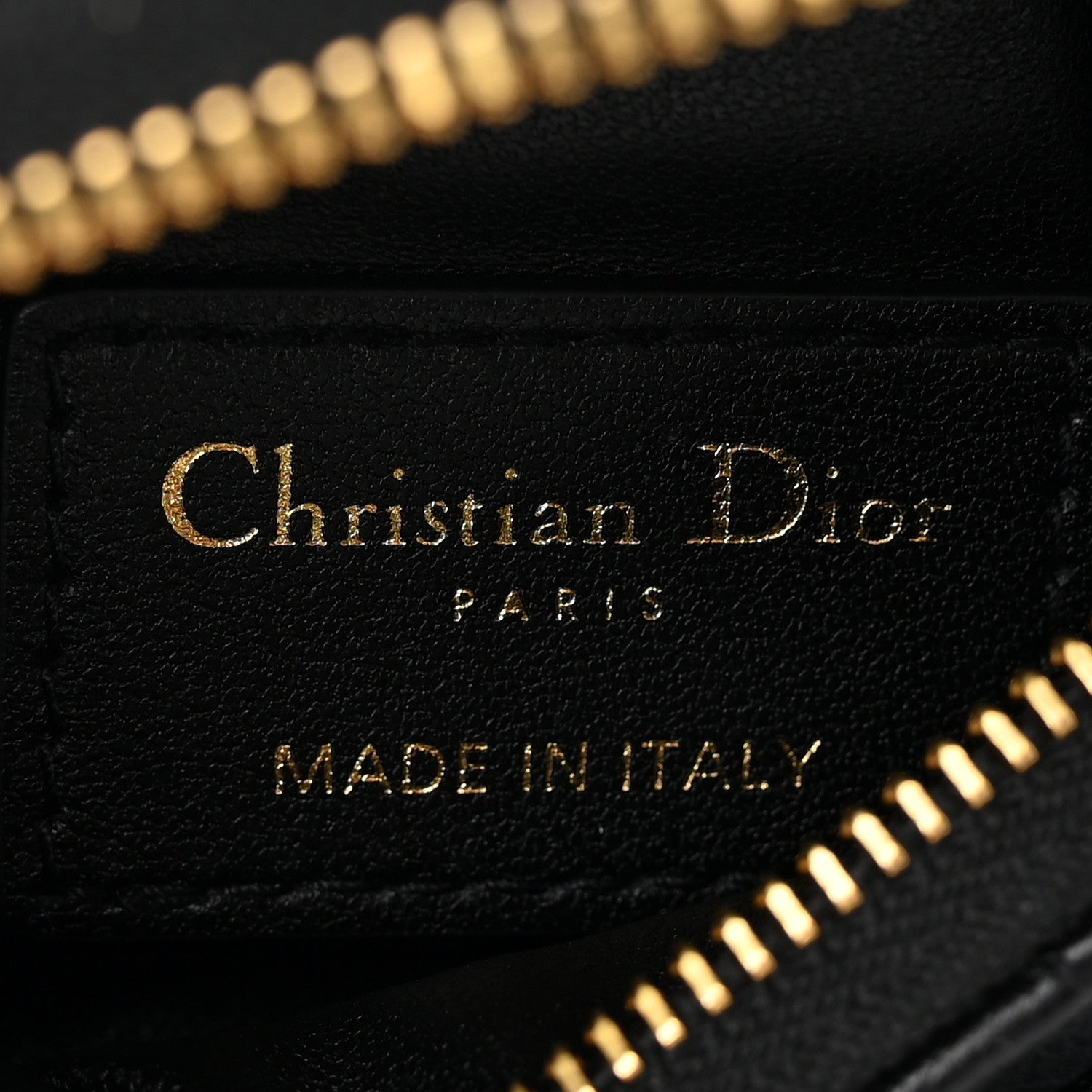 Christian Dior Supple Calfskin Cannage Caro Half-Moon Coin Purse Black 6 of 10