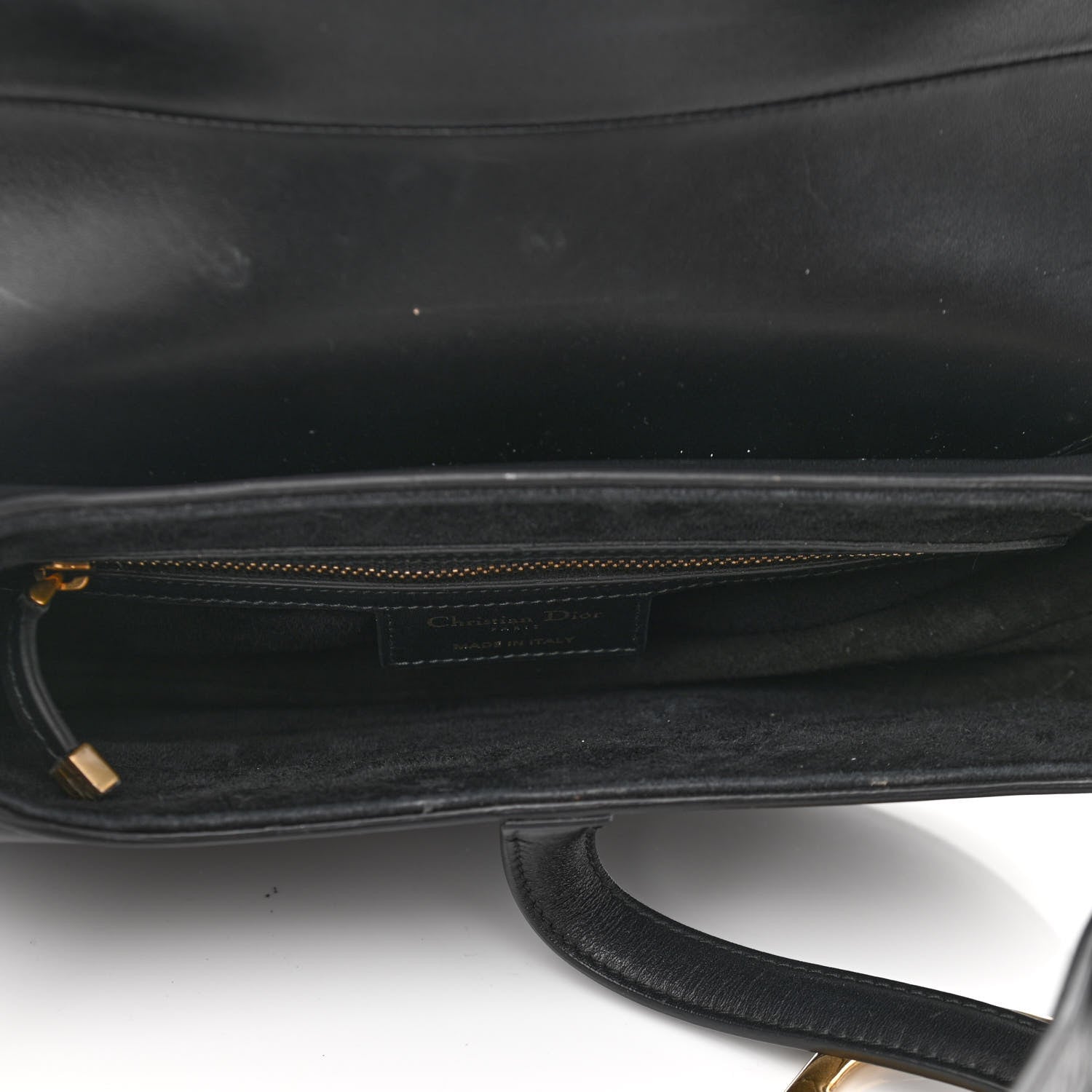 Christian Dior Calfskin Saddle Bag Black 5 of 12
