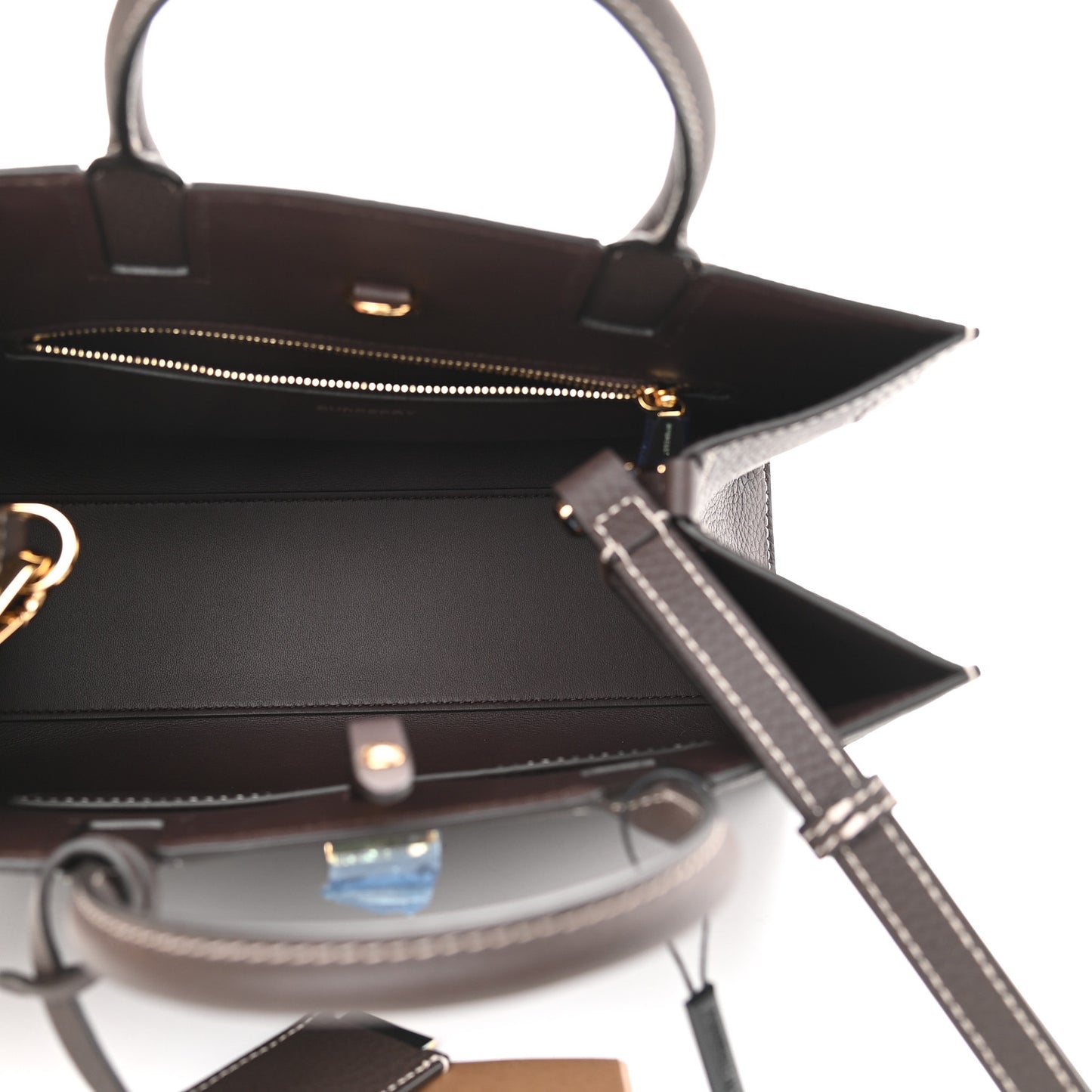 Calfskin Mini Frances Tote Dark Clay Brown