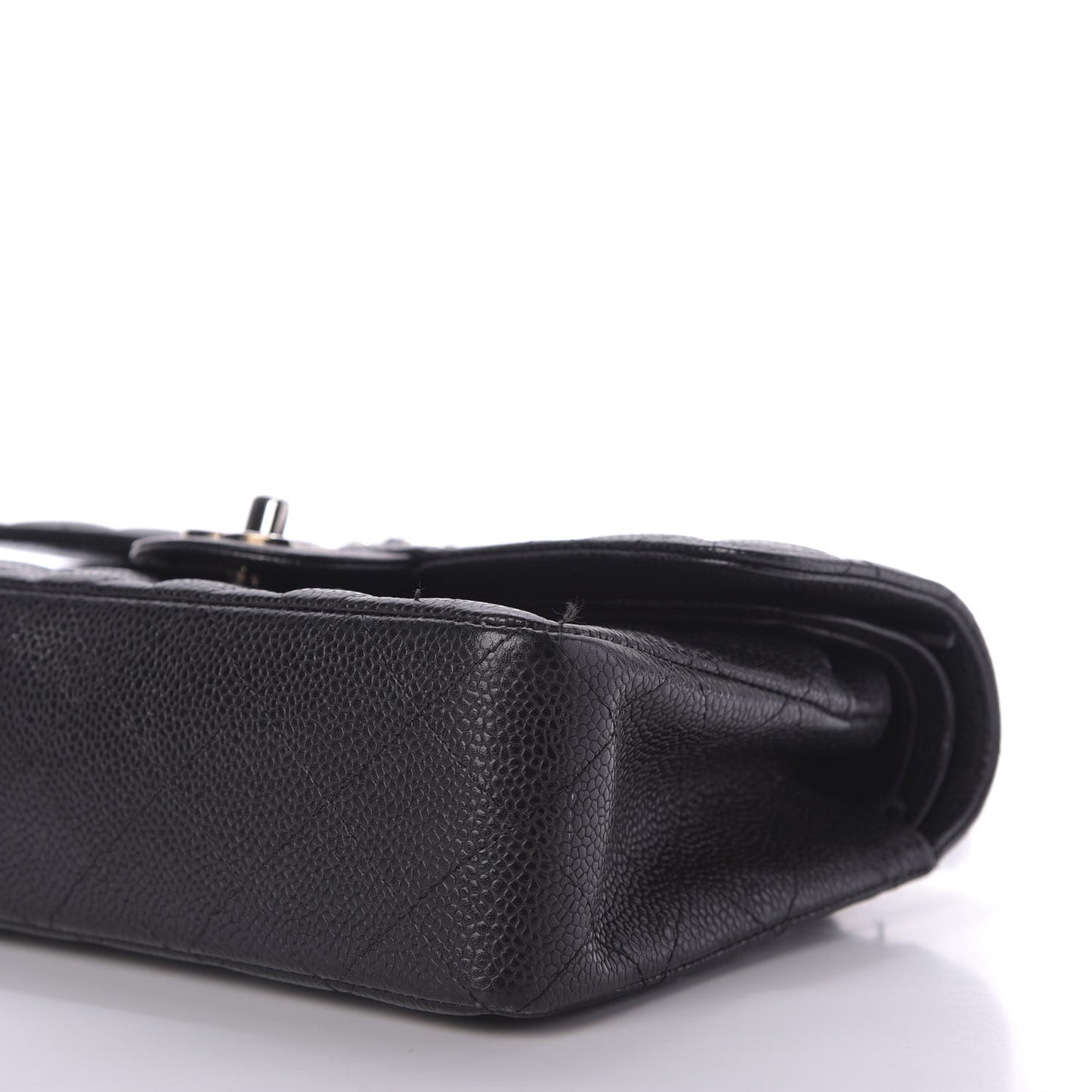 Caviar Quilted Small Double Flap Black