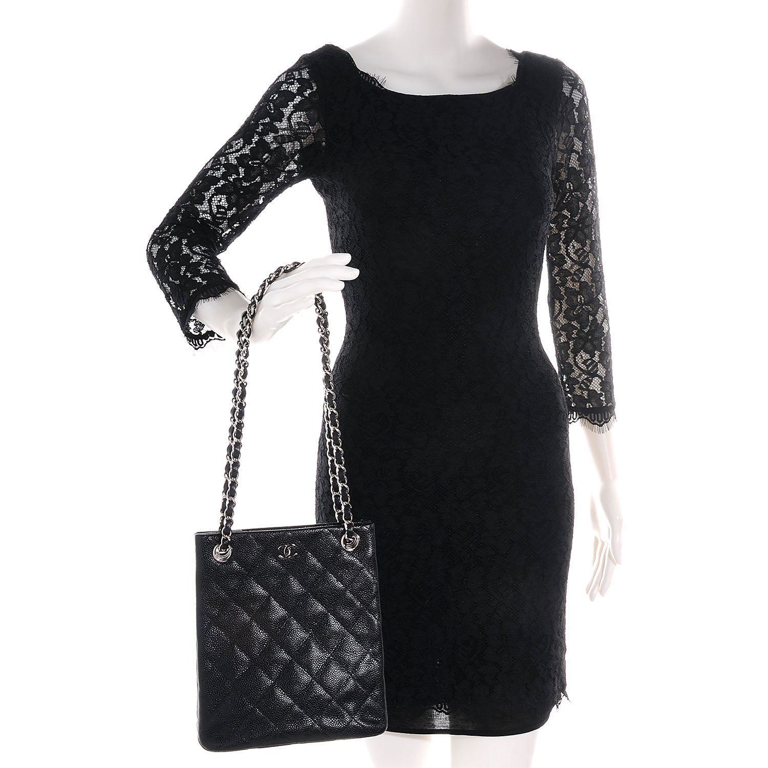 Chanel Caviar Quilted Small Shoulder Bag Black 2 of 7