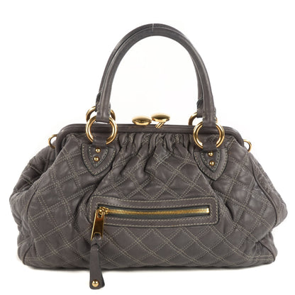 Marc Jacobs Calfskin Quilted Stam Dark Grey 1 of 9