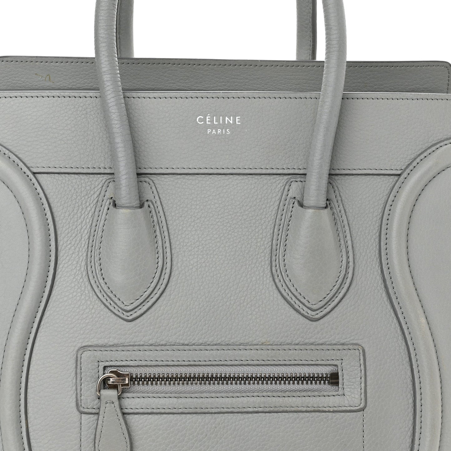 Drummed Calfskin Micro Luggage Sky