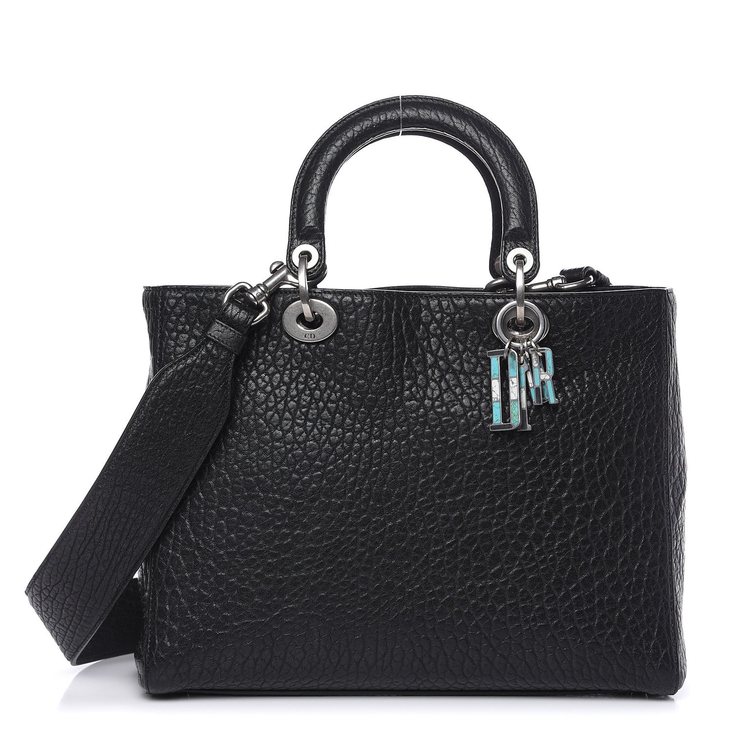Canyon Grained Lambskin Large Lady Dior Black