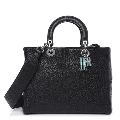 Christian Dior Canyon Grained Lambskin Large Lady Dior Black 1 of 15