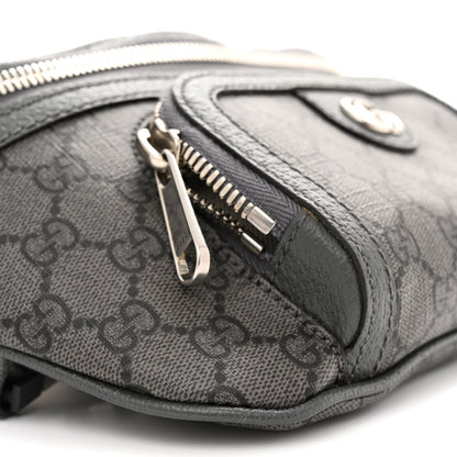 Gucci GG Supreme Monogram Textured Dollar Calfskin Ophidia Belt Bag Grey Black Graphite Grey 9 of 12