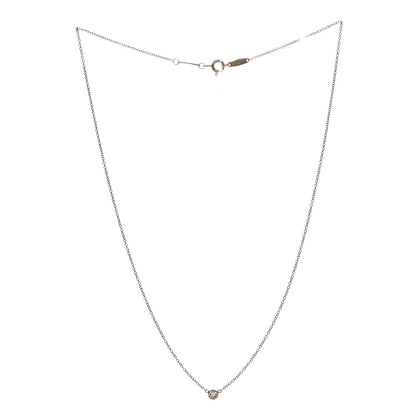 Tiffany 18K Yellow Gold Diamond .12ct Elsa Peretti Diamonds by the Yard Pendant Necklace 3 of 8