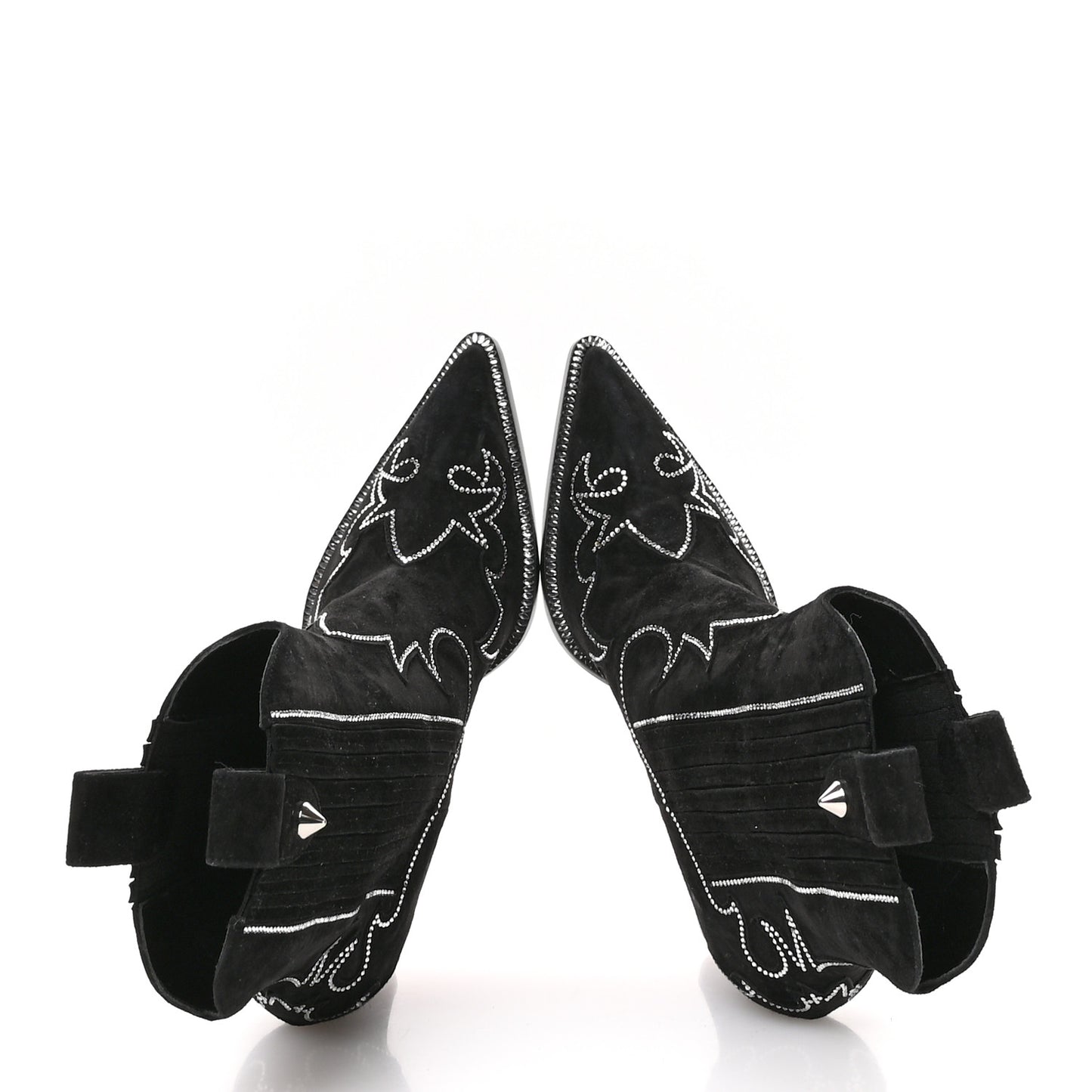 Suede Crystal Santigag Strass 85 Ankle Boots 36.5 Black