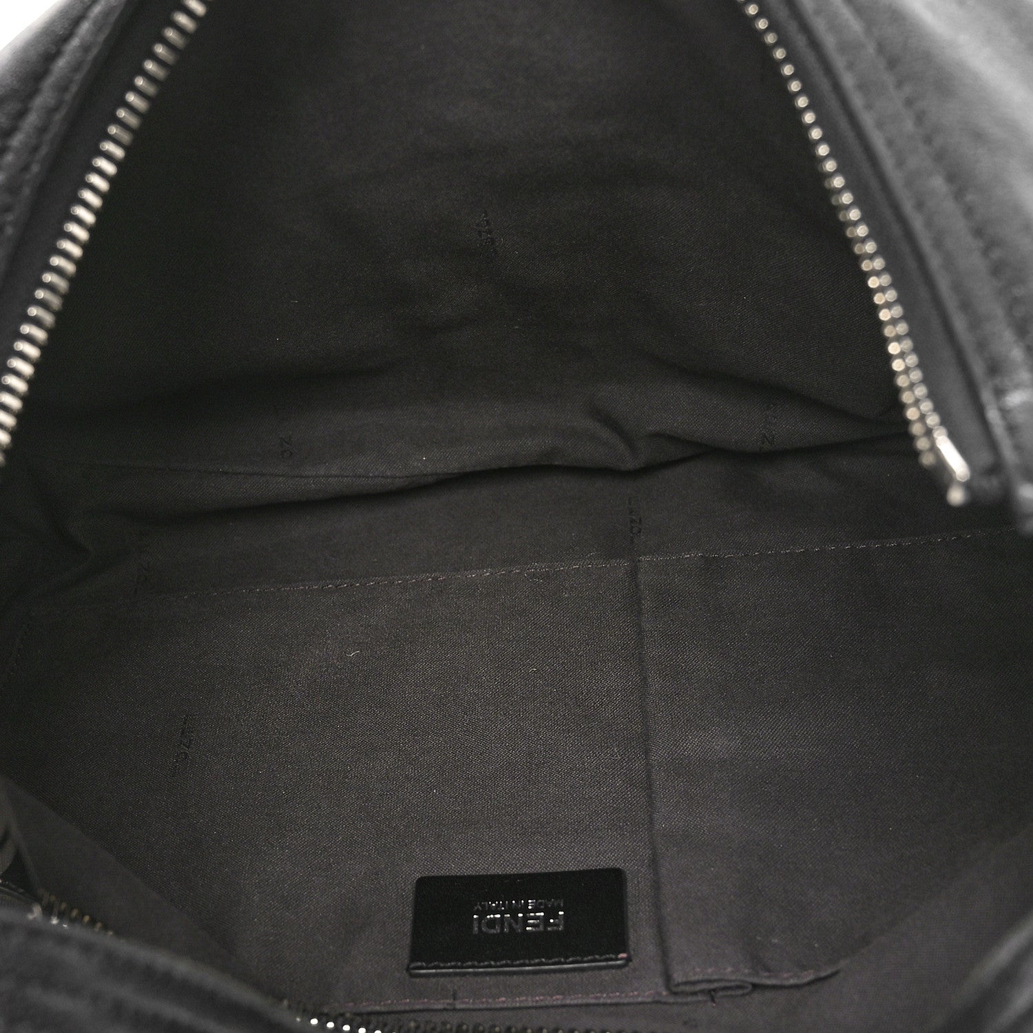 Fendi Sheepskin Zipper Hobo Black 5 of 10