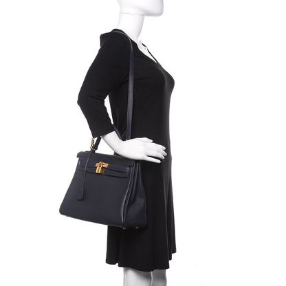 Hermes Togo Kelly Retourne 32 Bleu Nuit 2 of 11