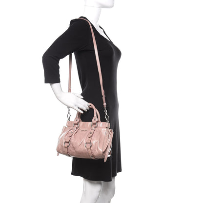 Miu Miu Vitello Shine Top Handle Satchel Mughetto 2 of 13
