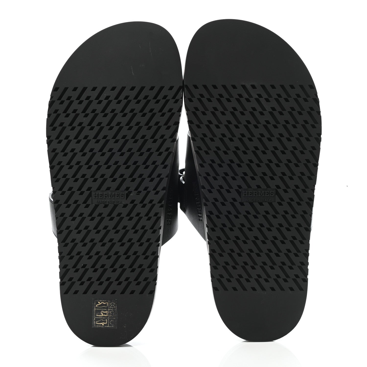 Hermes Calfskin Womens Chypre Sandals 38.5 Black 5 of 9