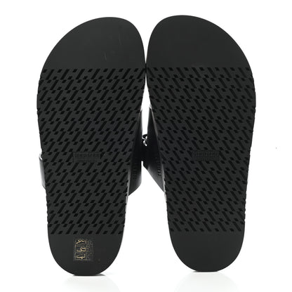Hermes Calfskin Womens Chypre Sandals 38.5 Black 5 of 9