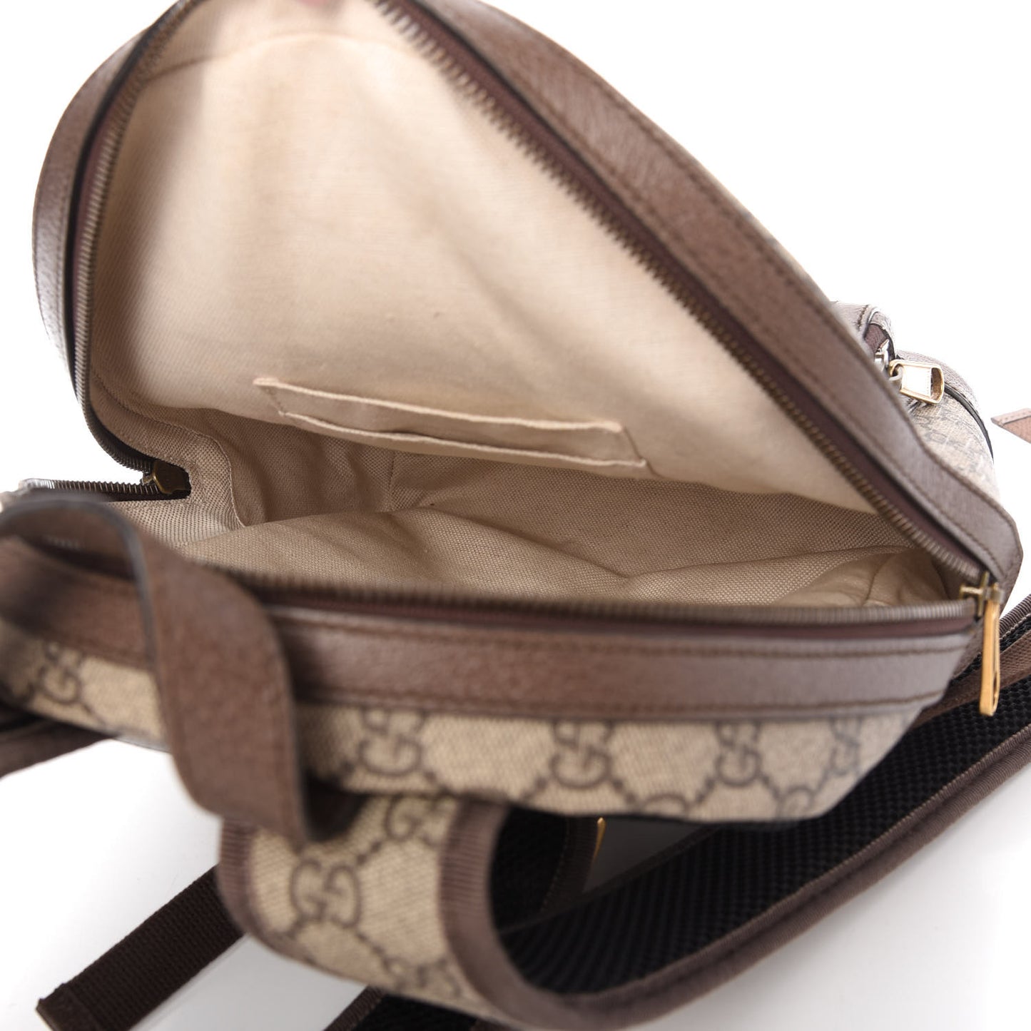 GG Supreme Monogram Calfskin Web Small Ophidia Day Backpack Beige Ebony New Acero