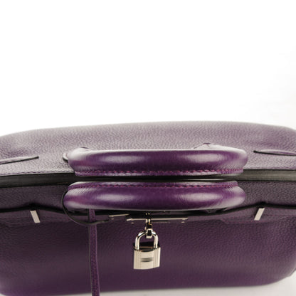 Hermes Taurillon Clemence Birkin 30 Ultraviolet 9 of 27