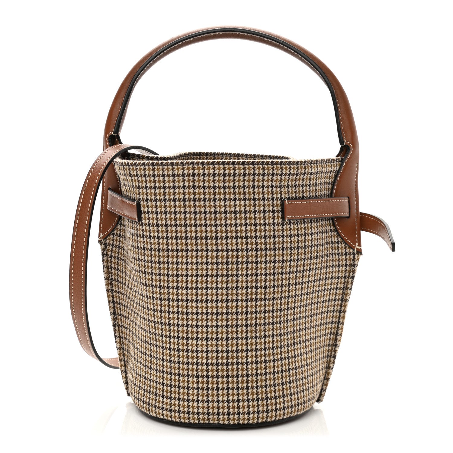 Celine Smooth Calfskin Tweed Nano Big Bag Bucket Tan 1 of 10