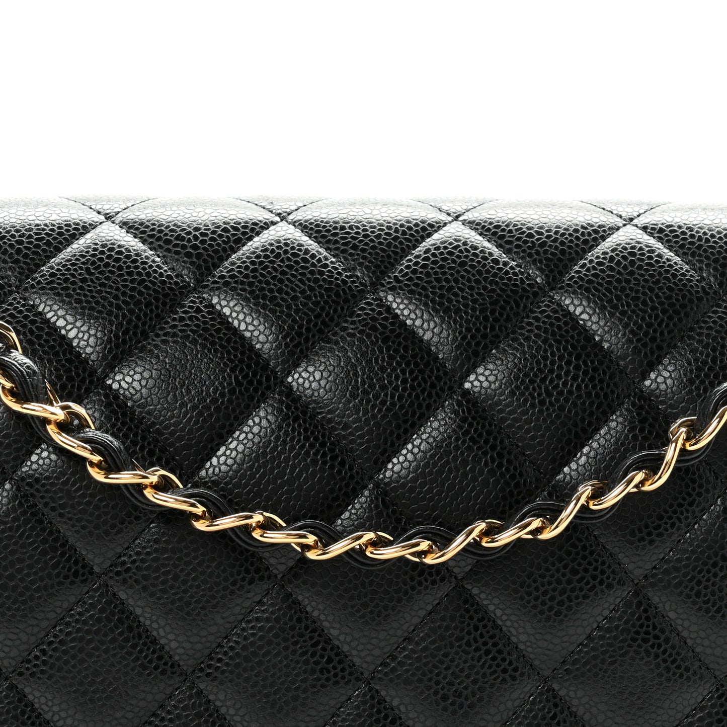 Caviar Quilted Maxi Double Flap Black