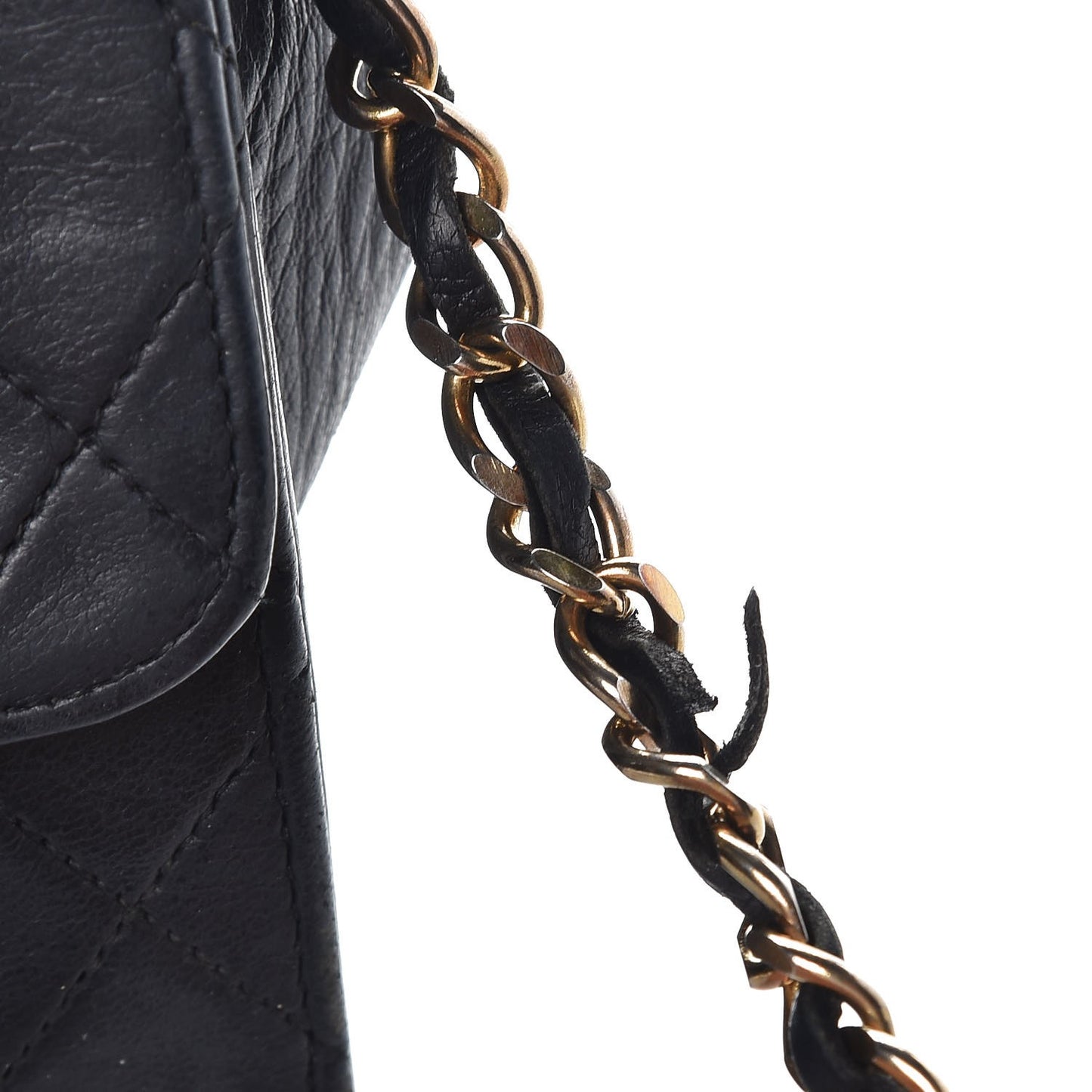Lambskin Quilted Medium Single Flap Black