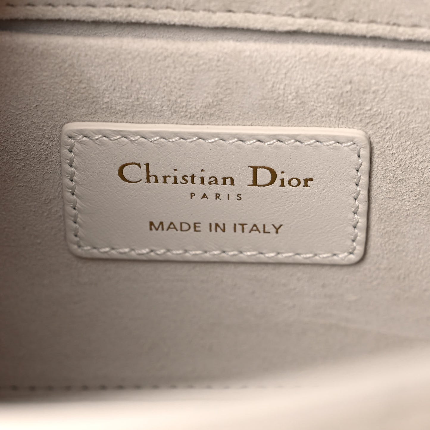 Calfskin Cannage Lady D-Joy White